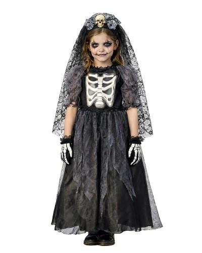 Déguisement mariée squelette enfant