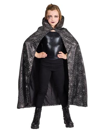 Cape noire toile d’araignée enfant