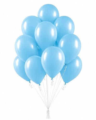Ballons bleu ciel 12″ gonflés avec ficelle