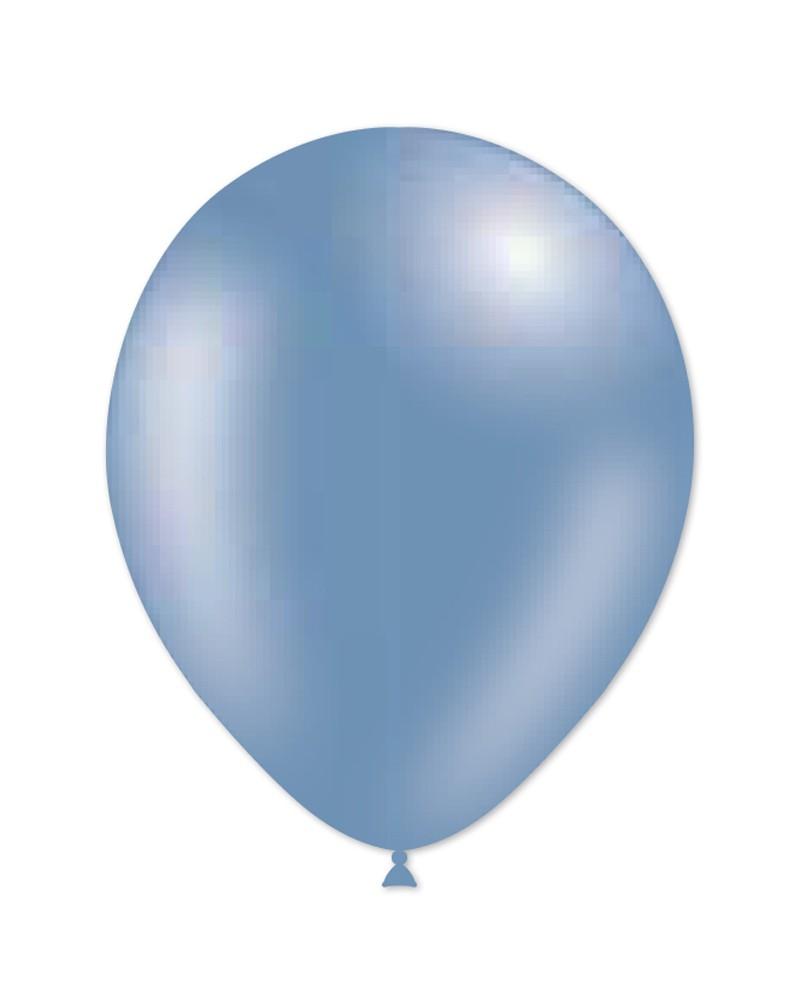 Ballons latex bleu vintage 12″ – Ø 30 cm – Sachet de 100 pièces