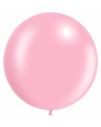 Ballons ronds rose bébé métallique 36″ 10 pcs