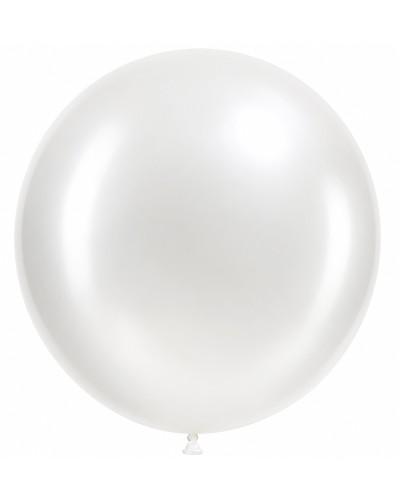 Ballons ronds blanc métallique 36″ 10 pcs