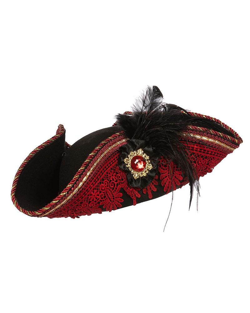 Chapeau de pirate avec galons Chapeau de pirate avec galons