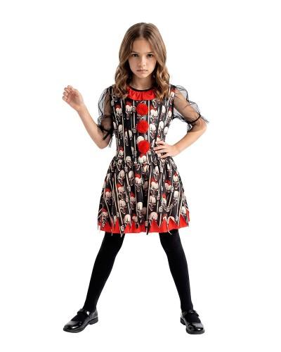 Déguisement de clown terrifiant robe enfant