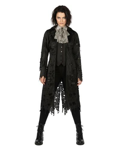 Manteau de zombie avec jabot femme