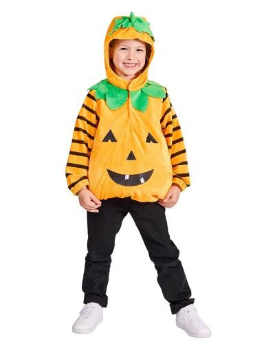 Déguisement combinaison citrouille avec capuche enfant