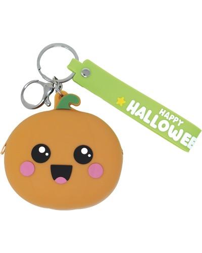Porte-clés avec porte-monnaie citrouille
