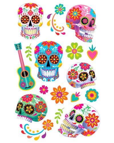 Tatouages temporaires mexicains colorés