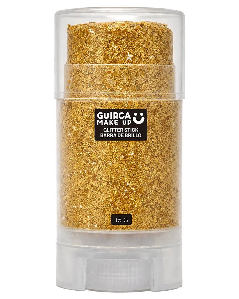 Bâton de maquillage à paillettes dorées