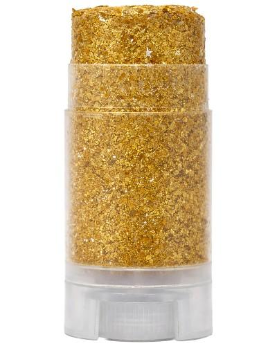Bâton de maquillage à paillettes dorées