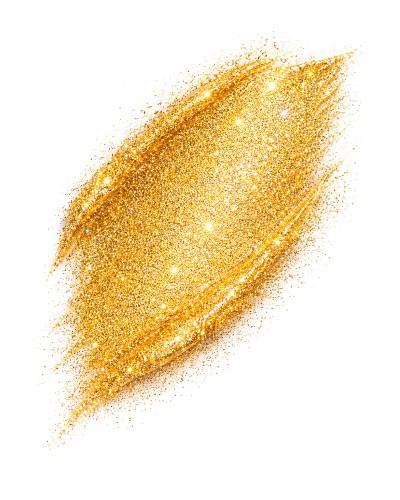 Bâton de maquillage à paillettes dorées