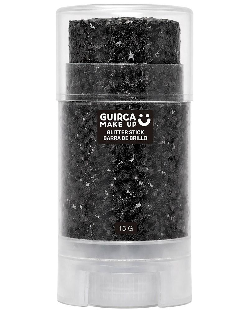 Bâton de maquillage à paillettes noires