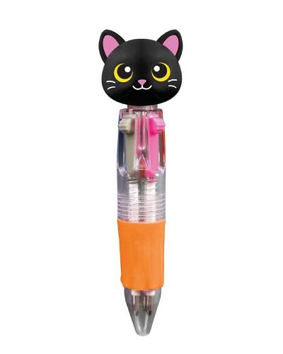 Stylo multicolore chat