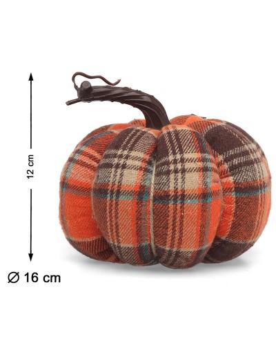 Citrouille décorative en tissu écossais