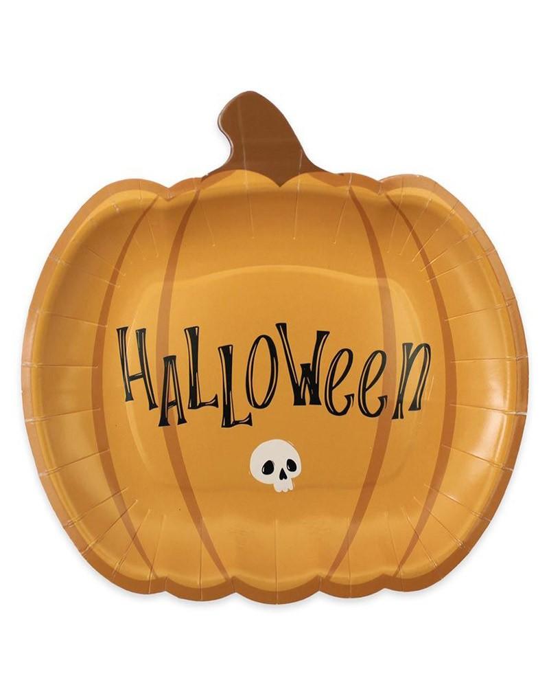 6 assiettes Halloween citrouille 6 assiettes Halloween citrouille