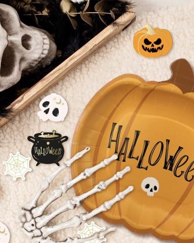 6 assiettes Halloween citrouille