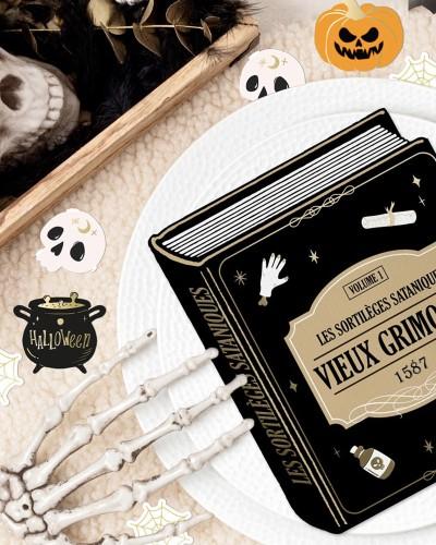 10 serviettes Halloween vieux grimoire