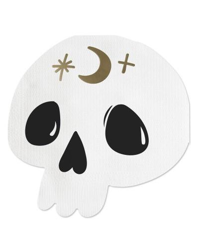 10 serviettes Halloween tête de mort