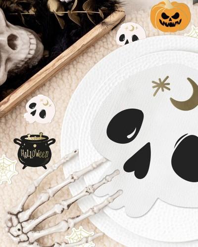 10 serviettes Halloween tête de mort