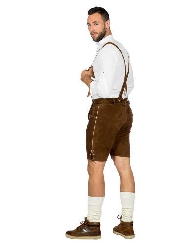 Déguisement Lederhosen court en cuir brun– Oktoberfest