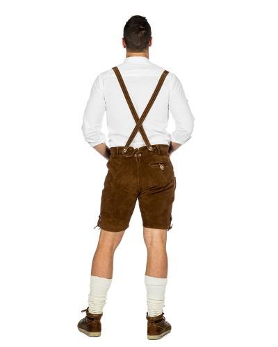 Déguisement Lederhosen court en cuir brun– Oktoberfest