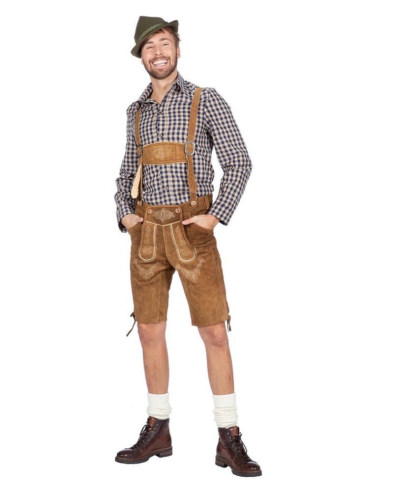 Chemise tyrolienne à carreaux avec bretelles– Oktoberfest