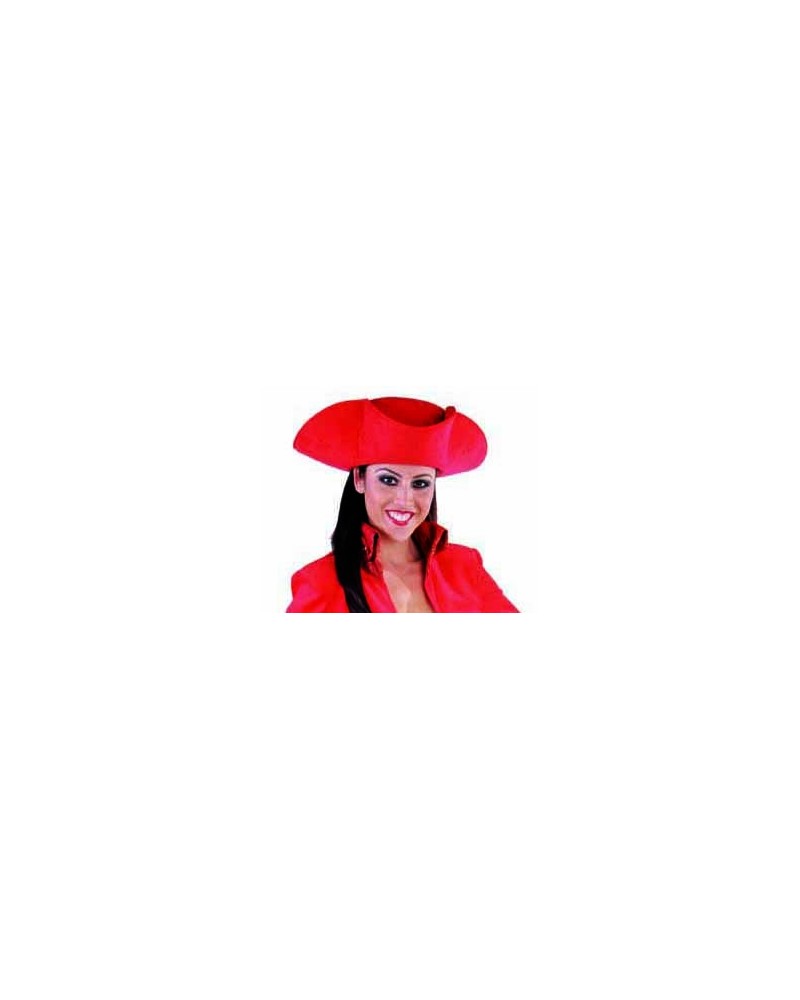chapeau tricorne rouge