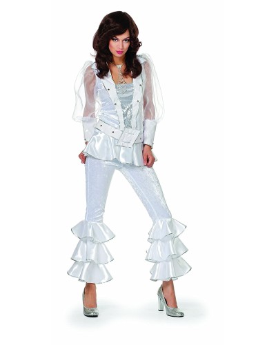 Déguisement disco femme blanc