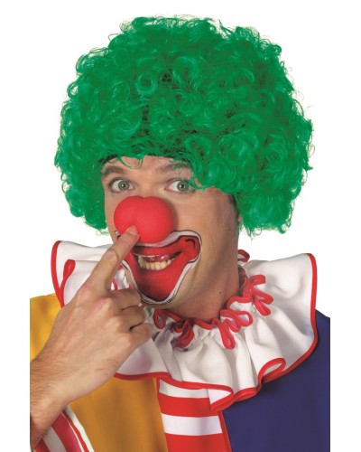 perruque clown vert