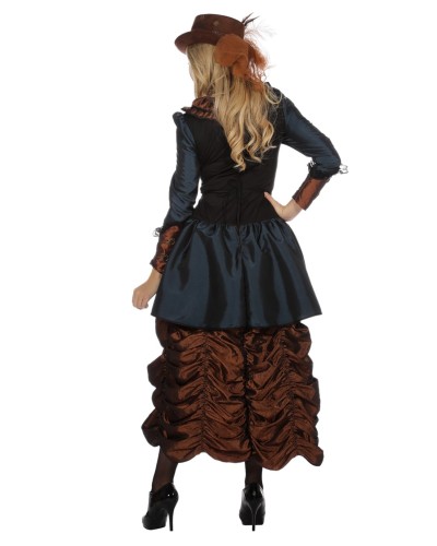 Steampunk femme bleu