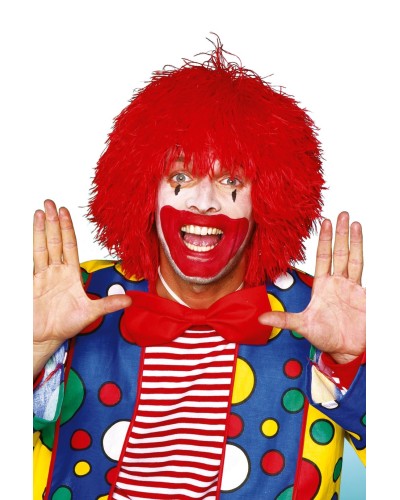 Perruque clown frisée rouge