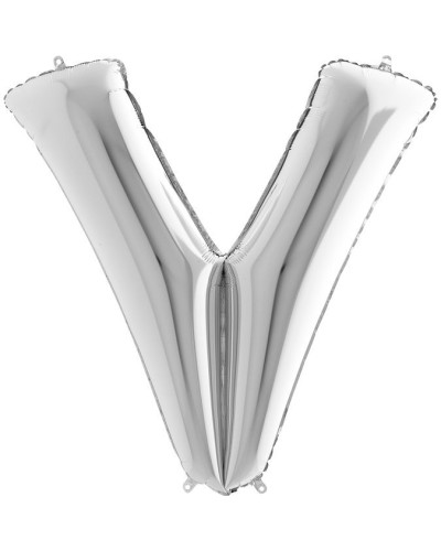 Lettre aluminium V 102 cm