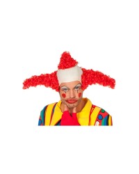 Clown perruque rouge