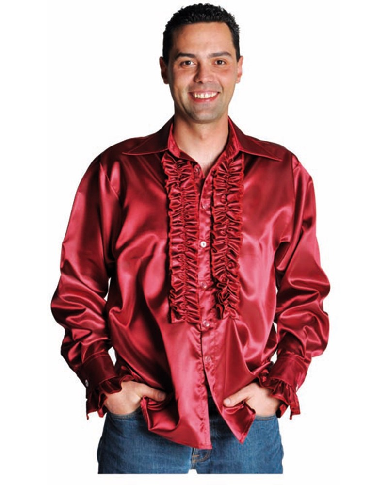 Chemise disco bordeau Chemise disco bordeau