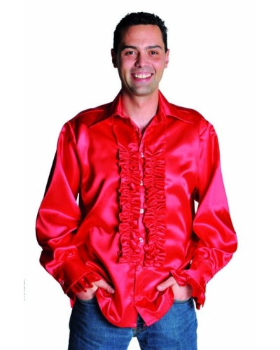 Chemise disco homme rouge