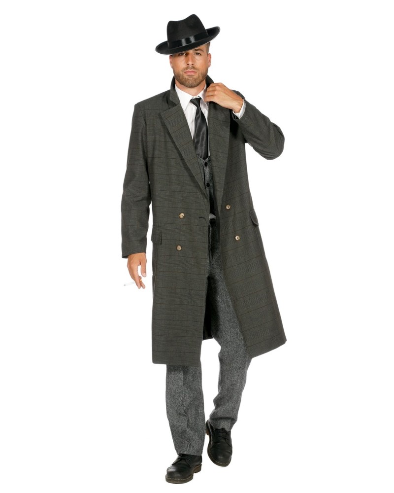 Costume d'homme de gangster mafieux de style Gatsby avec accessoires -  idéal pour les fêtes à thème et les carnavals des années 20