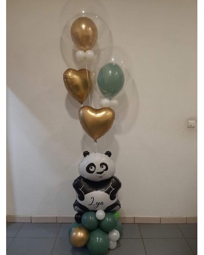 Montage Panda avec Ballons Inscription 