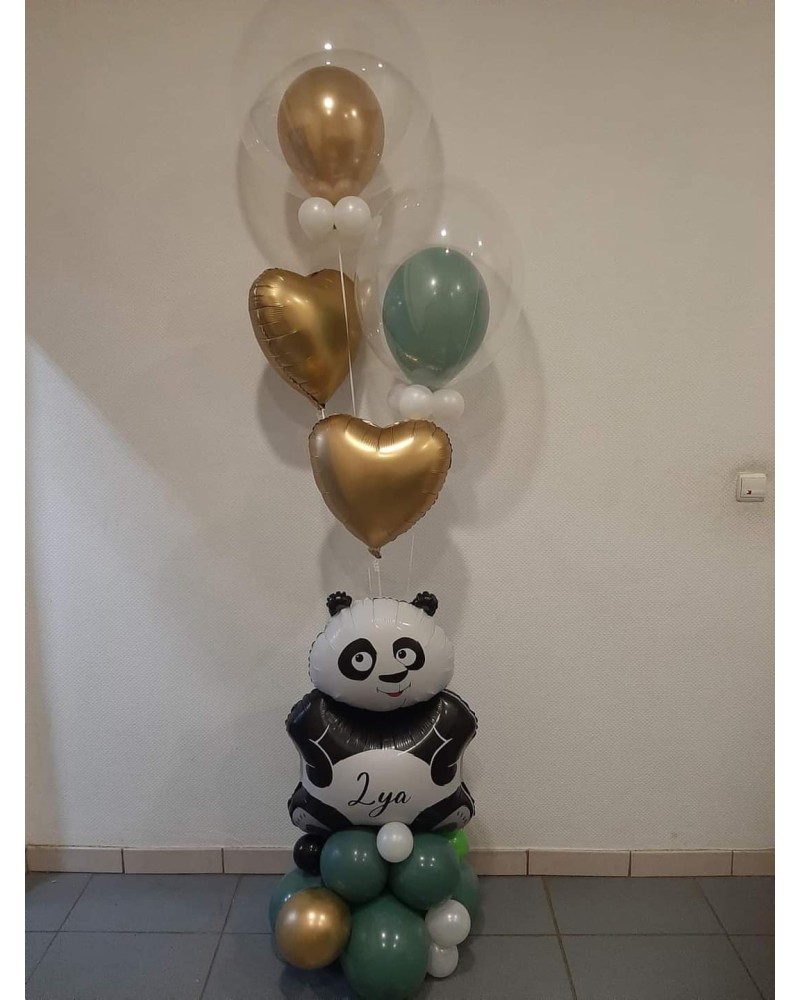 Montage Panda avec Ballons Inscription 