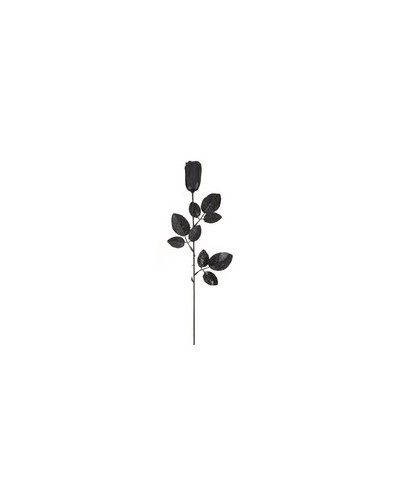 Rose en Tissu Noir 45cm