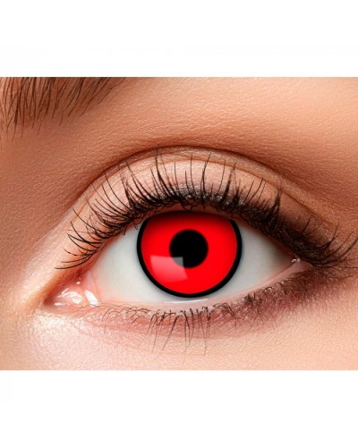 Lentilles Rouge Contour Noir 1 Semaine