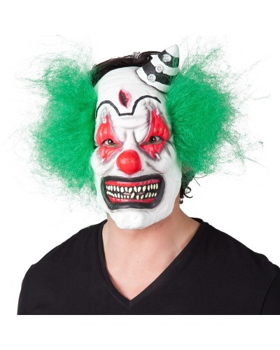 Masque visage latex Clown d'horreur