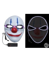Masque lumineux clown terrifiant - adulte